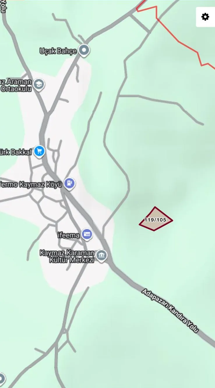 KANDIRA ARAMAN KAYMAZ'DA MERKEZİ KONUMDA SATILIK 4.893 M2 TARLA